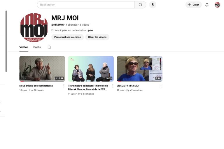 MRJ-MOI sur YouTube
